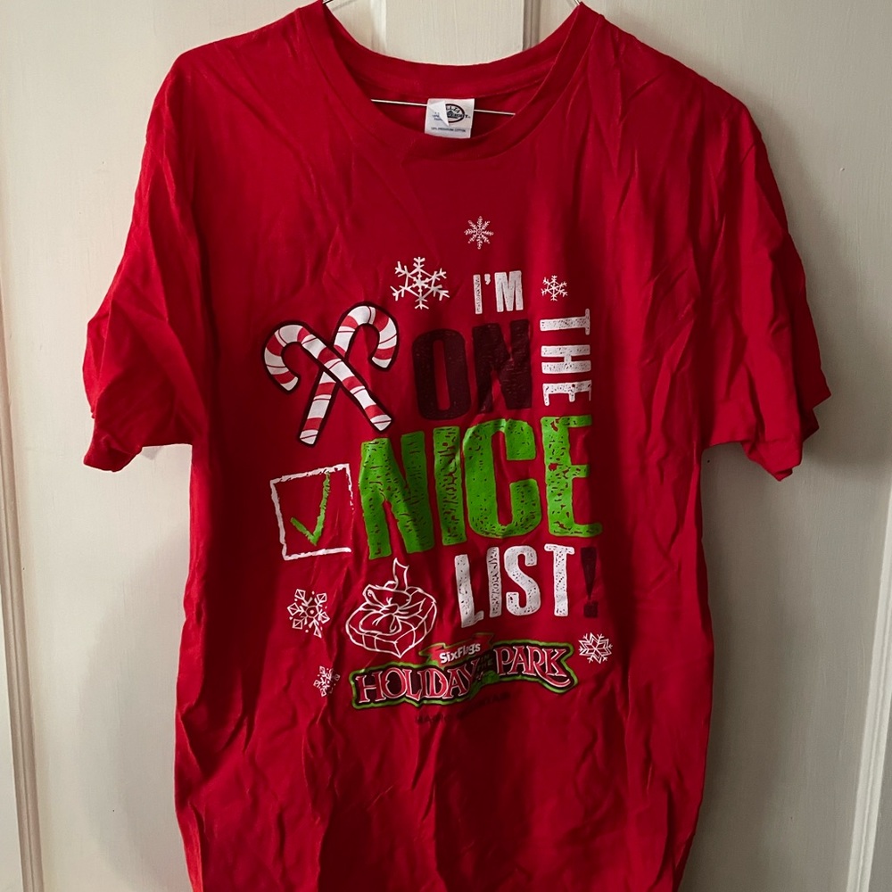 Six Flags Christmas shirt